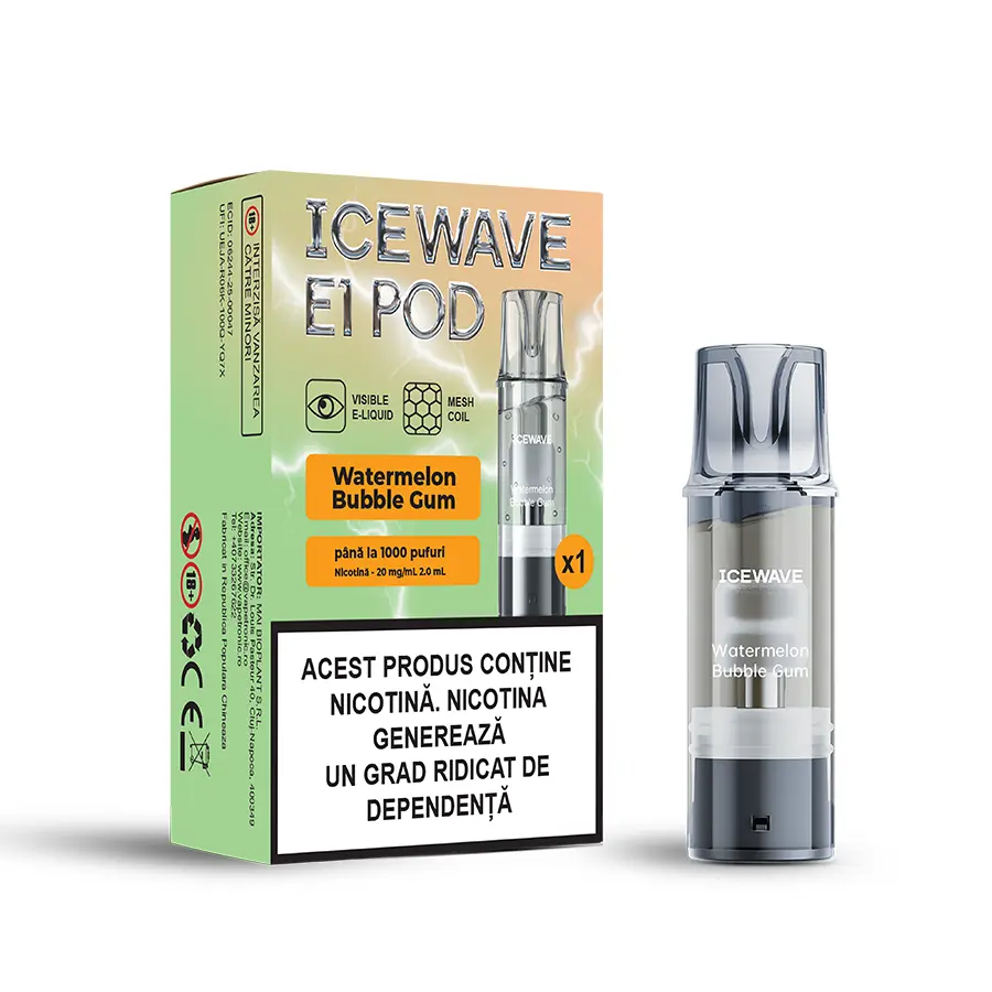 Cartus ICEWAVE POD V2 - Watermelon Bubble Gum (1 buc) 20 mg